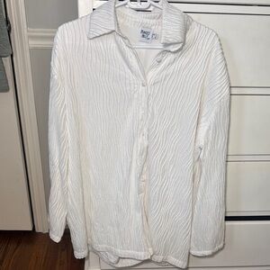 White Textured romper